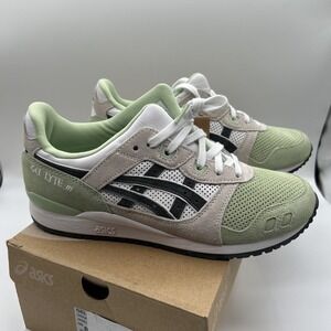 NEW Asics Gel-Lyte III, 1201A762,Mens SZ: 8 M, Green White Beige Sneakers